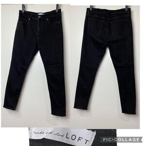 Ann Taylor LOFT Denim Jeans Women’s Sz 29 / 8 Black Skinny Ankle Pant Preowned